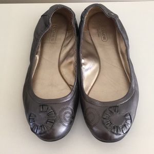 Metallic Coach Flats - Size 7 1/2